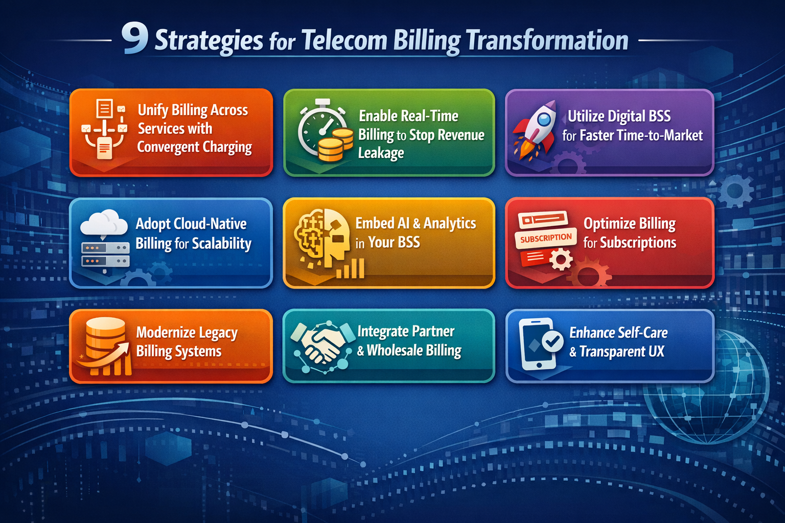 Nine strategies for telecom billing transformation